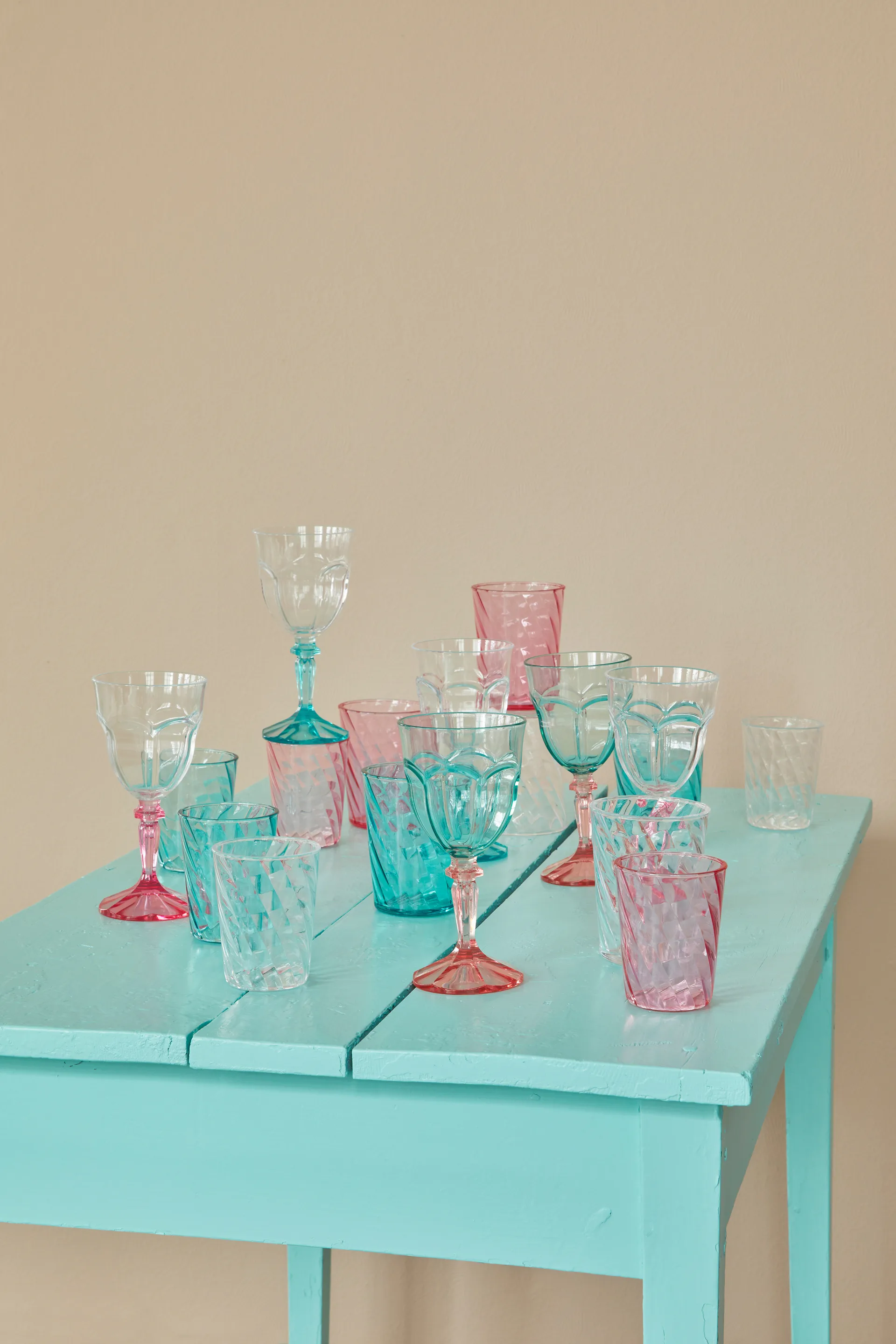 Rice Twisted Swirl グラス アクリル 34 cl, Pink RICE | ライス