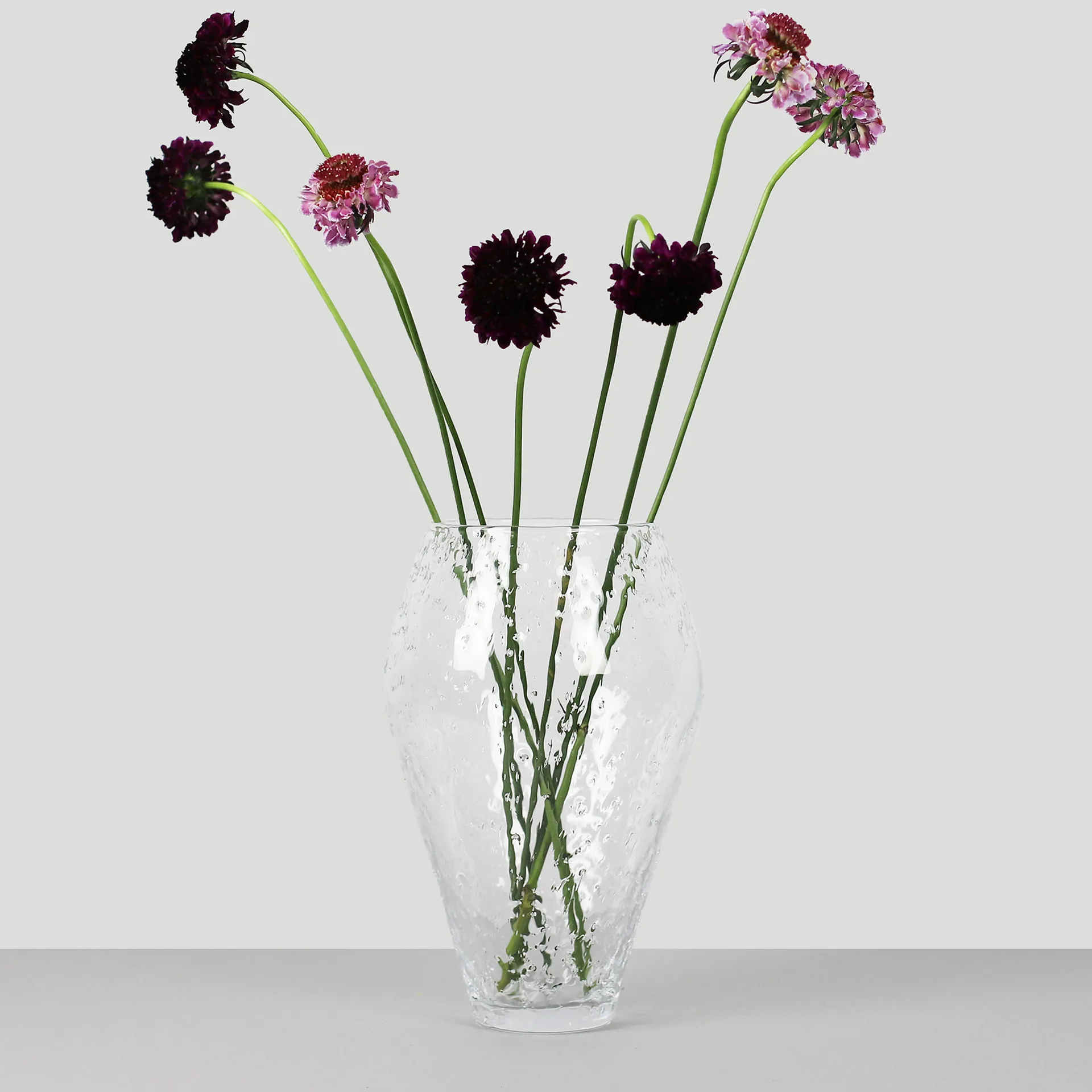 Crushed ガラス花瓶 large, Clear Ro Collection | ロ コレクション