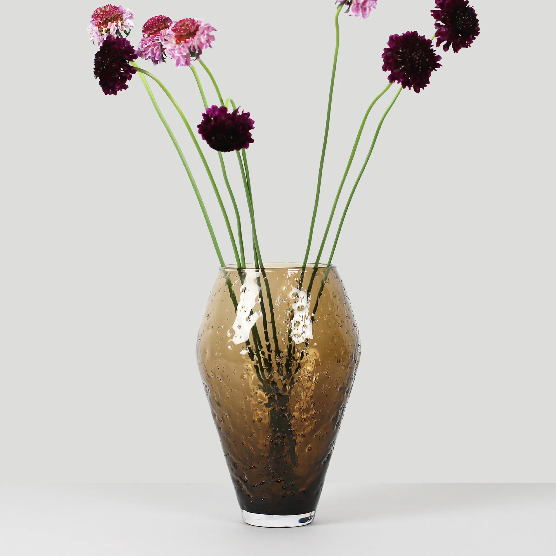 Crushed ガラス花瓶 large, Sepia brown Ro Collection | ロ コレクション