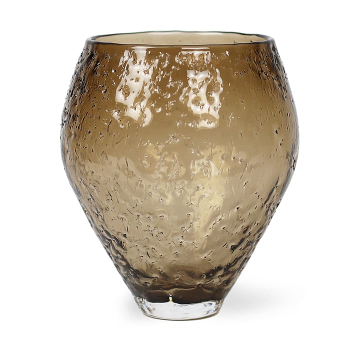 Crushed グラス 花瓶 medium - Sepia brown - Ro Collection | ロ コレクション