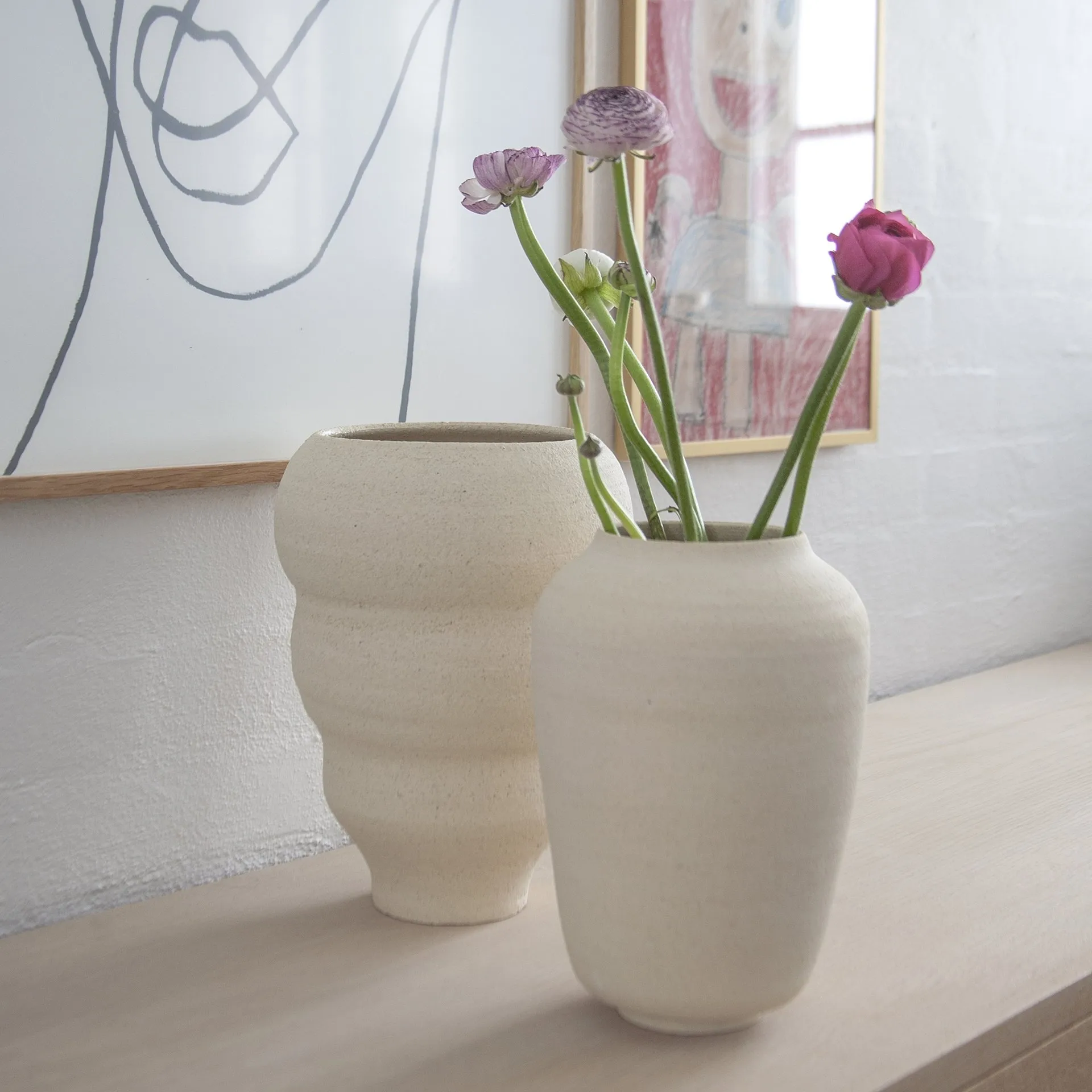 Hand turned 花瓶 no. 59 Classic, Vanilla Ro Collection | ロ コレクション