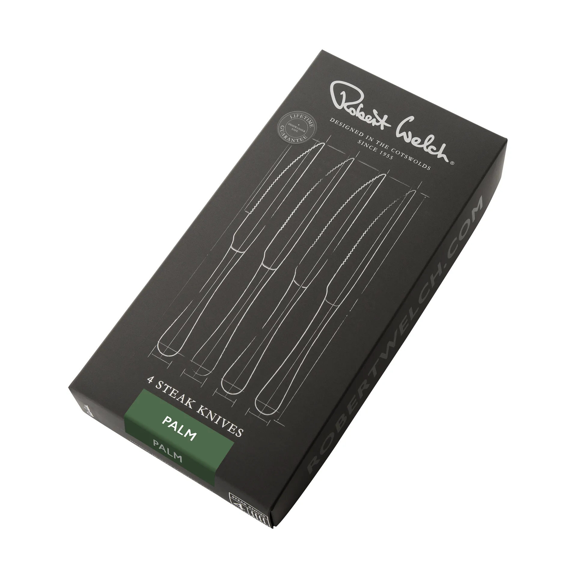 Palm Bright グリルナイフ 4パック, Stainless steel Robert Welch | ロバート ウェルチ