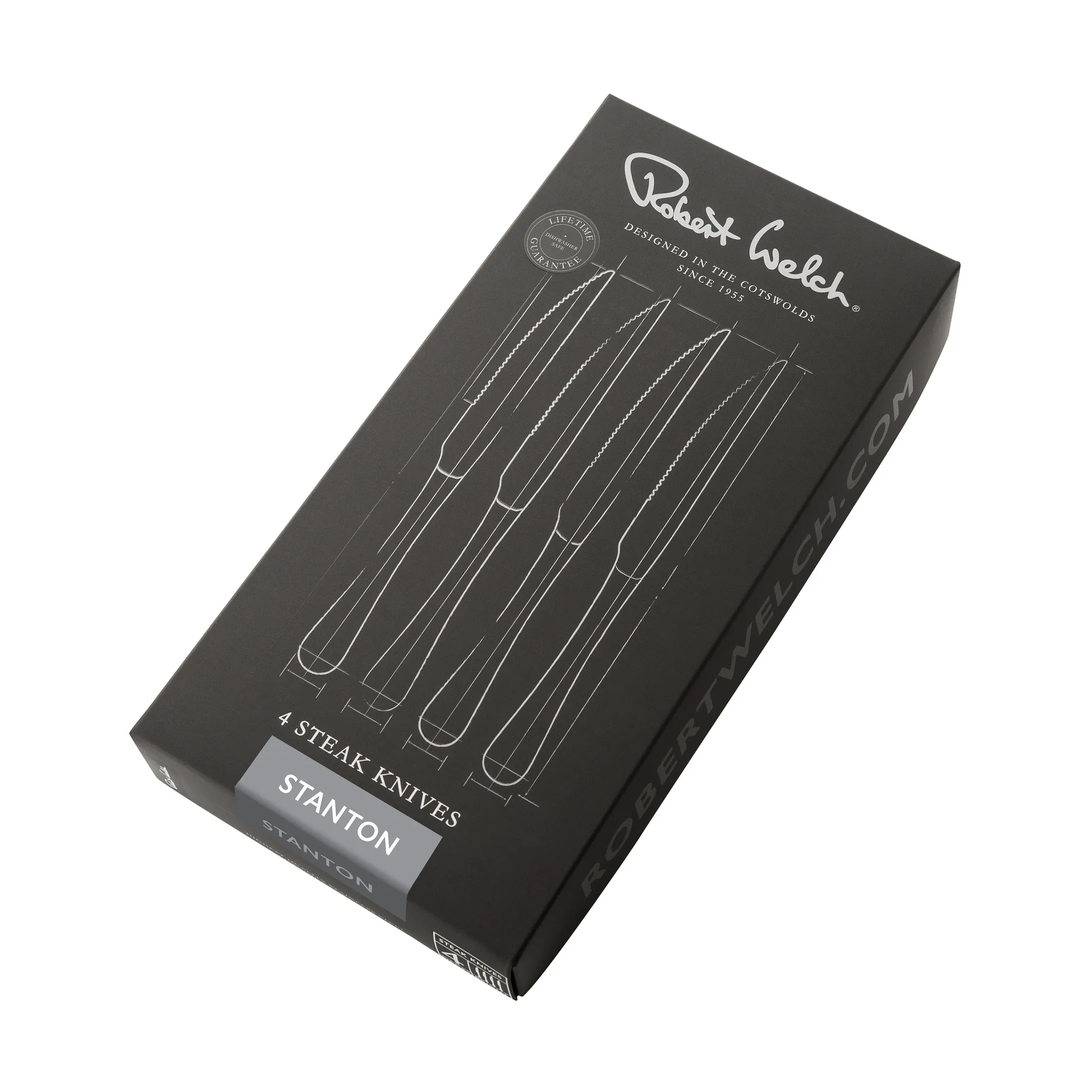 Stanton Bright グリルナイフ 4パック, Stainless steel Robert Welch | ロバート ウェルチ