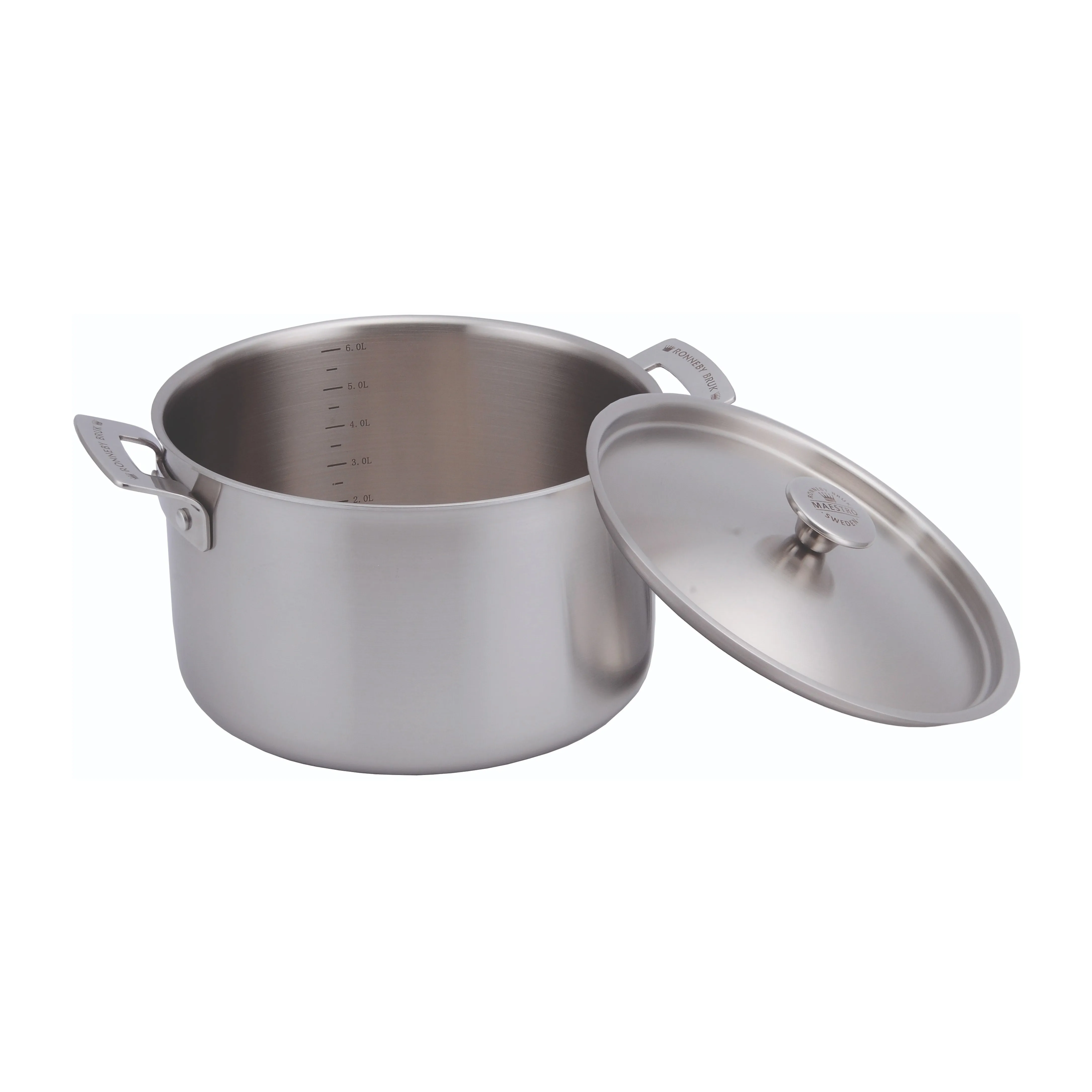 Ronneby Bruk からのInox キャセロール ステンレススチールソースパン