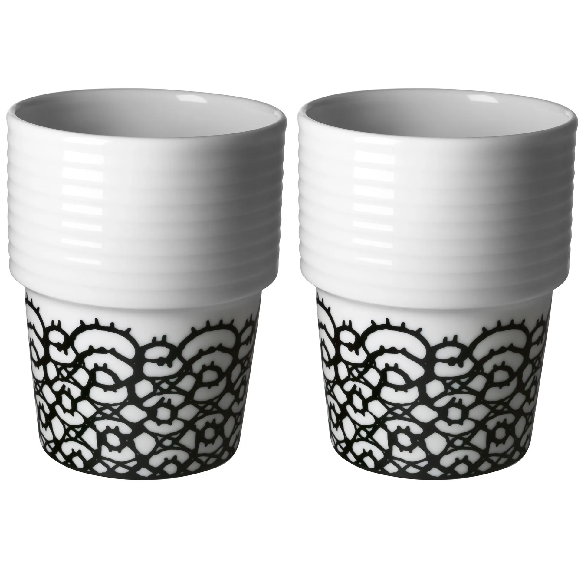Filippa K マグ 2パック, black tip 2-pack Rörstrand | ロールストランド