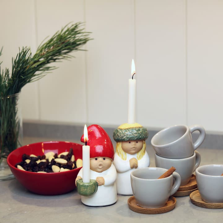 Lucia figurin, white-green Rörstrand | ロールストランド