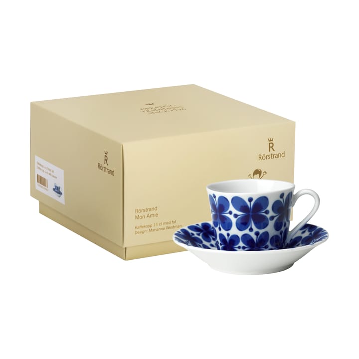 Mon Amie カップ＆ソーサー 14 cl ギフトボックス付き, Blue-white Rörstrand | ロールストランド