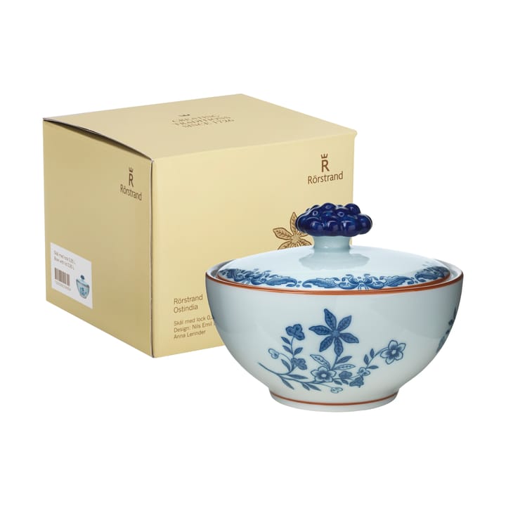 Ostindia 蓋付きボウル 35 cl ギフトボックス付き, Blue-white Rörstrand | ロールストランド