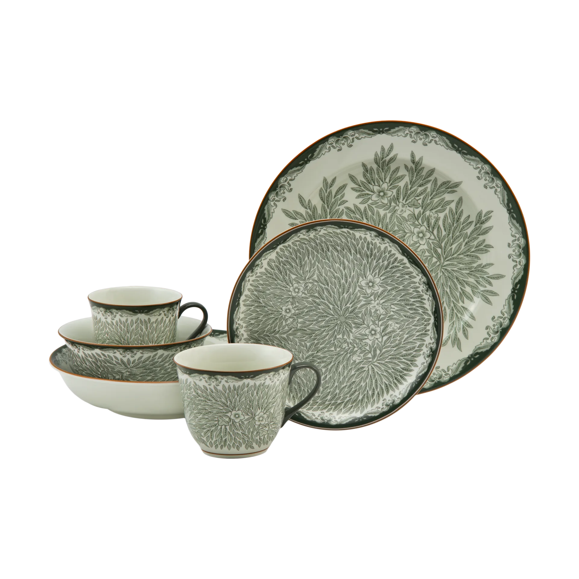 Ostindia Floris プレート Ø20 cm, Green Rörstrand | ロールストランド