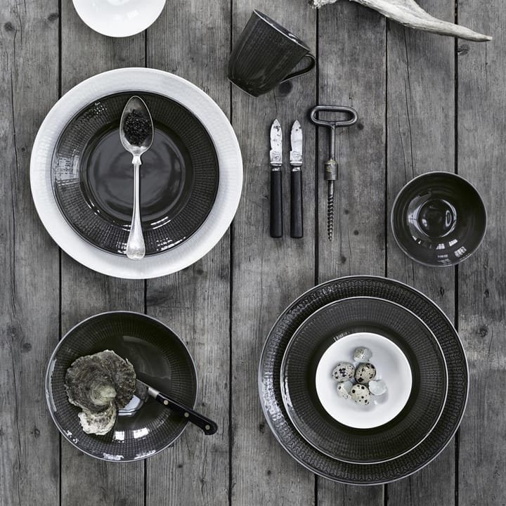 Swedish Grace / スウェディッシュグレース ディーププ��レート Ø19 cm, stone (dark grey) Rörstrand | ロールストランド
