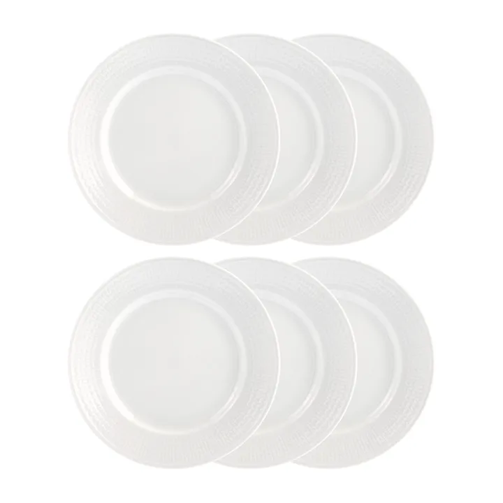 Swedish Grace/スウェディッシュグレース プレート 21 cm, 6パック snow (white) - Rörstrand