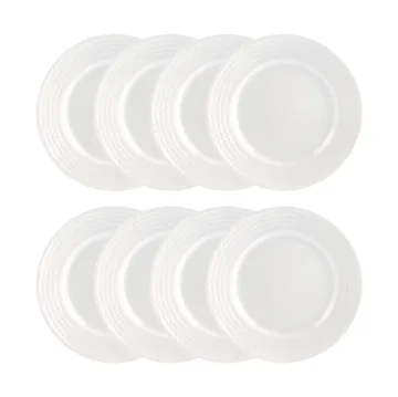 Swedish Grace tallrik Ø21 cm 8-pack - Snö (vit) - Rörstrand