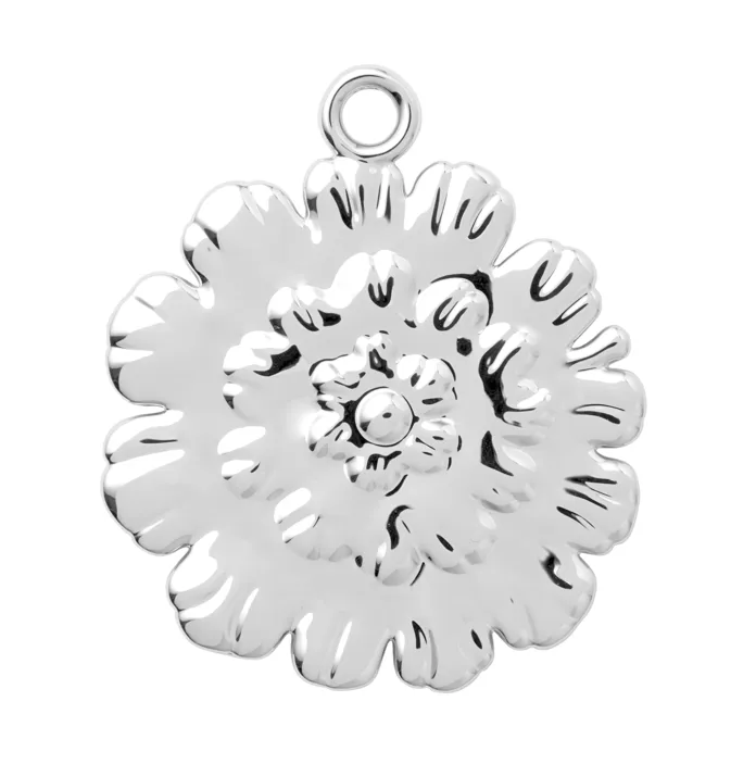 Ball flower クリスマスオーナメント 6.5 cm, Silver-plated Rosendahl | ロゼンダール