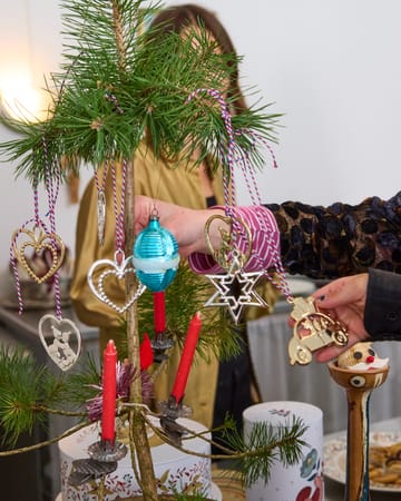 Karen Blixen パール ハート クリスマスオーナメント 6.5 cm - Gilded - Rosendahl | ローゼンダール