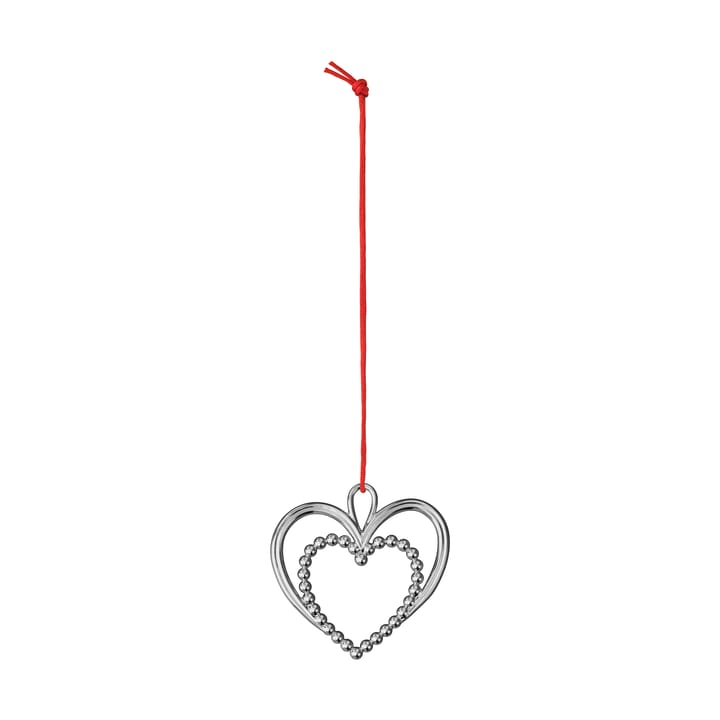 Karen Blixen パール ハート クリスマスオーナメント 6.5 cm - Silver-plated - Rosendahl | ローゼンダール