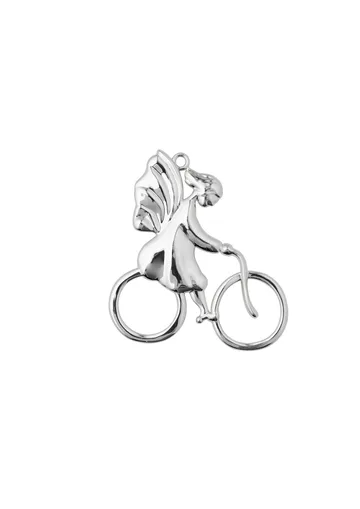 Karen Blixen クリスマスデコレーション Angel on bicycle - Silver - Rosendahl | ロゼンダール