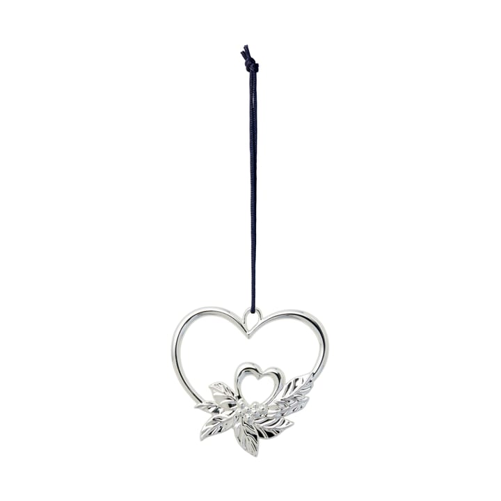 Karen Blixen ハンギング クリスマスオーナメント double heart - Silver plated - Rosendahl | ロゼンダール