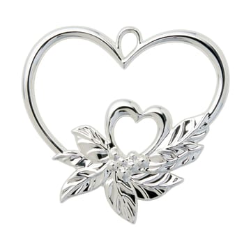 Karen Blixen ハンギング クリスマスオーナメント double heart - Silver plated - Rosendahl | ロゼンダール