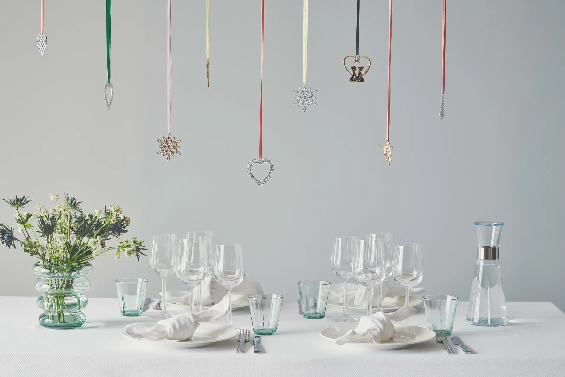 Karen Blixen クリスマスデコレーション Flower heart, Silver Rosendahl | ロゼンダール