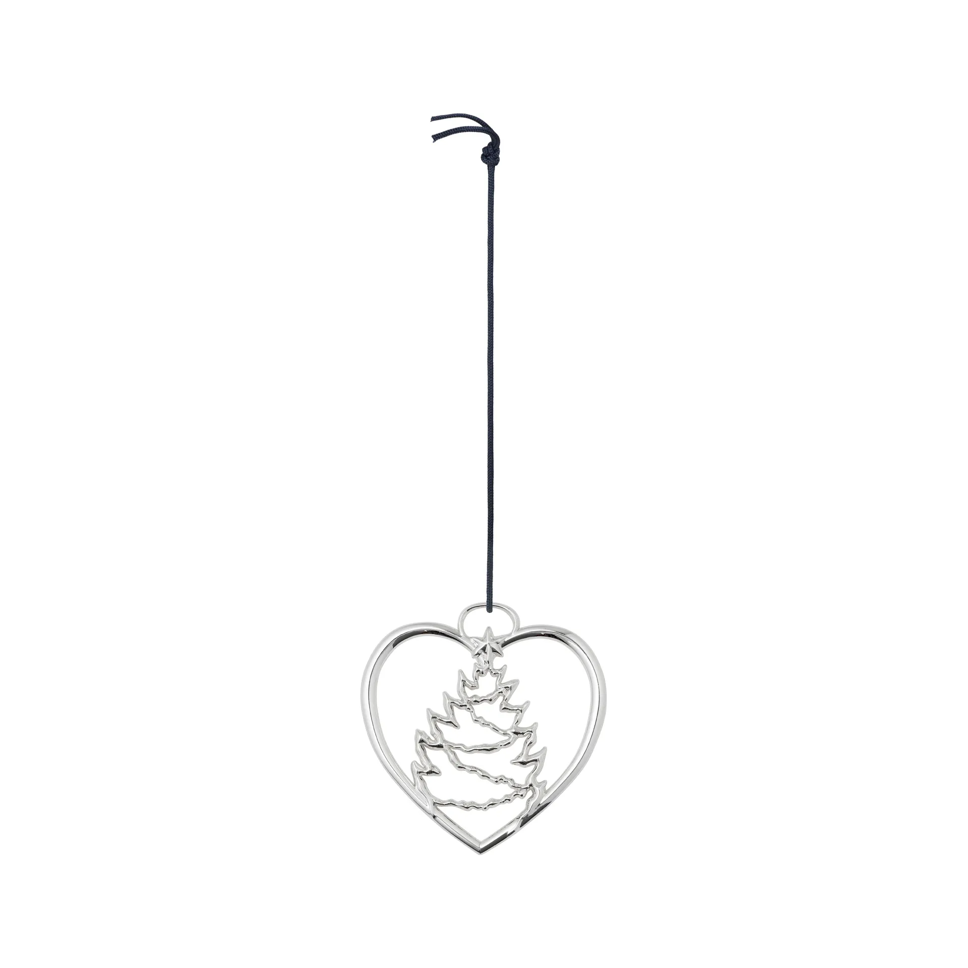 Karen Blixen クリスマスデコレーション Heart with Christmas tree, Silver Rosendahl | ロゼンダール