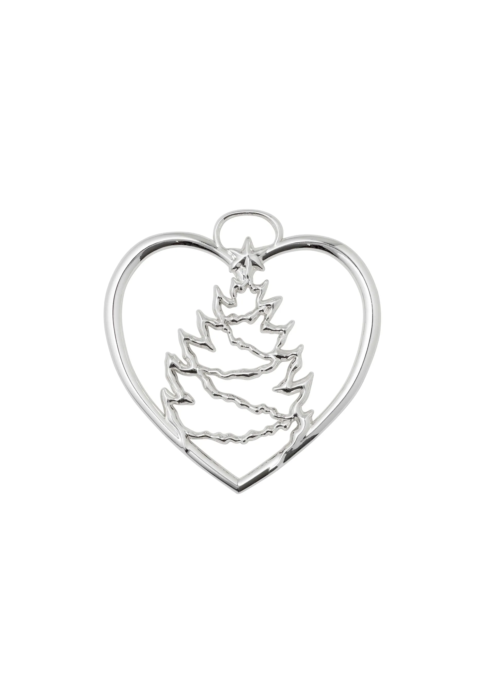 Karen Blixen クリスマスデコレーション Heart with Christmas tree, Silver Rosendahl | ロゼンダール