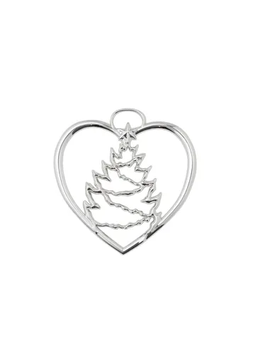 Karen Blixen クリスマスデコレーション Heart with Christmas tree - Silver - Rosendahl | ロゼンダール