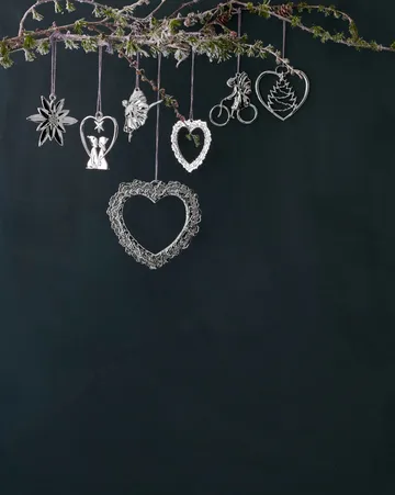 Karen Blixen クリスマスデコレーション Heart with Christmas tree - Silver - Rosendahl | ロゼンダール