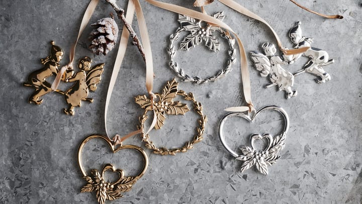 Karen Blixen ハンギング クリスマスオーナメント Holly, Silver plated Rosendahl | ローゼンダール
