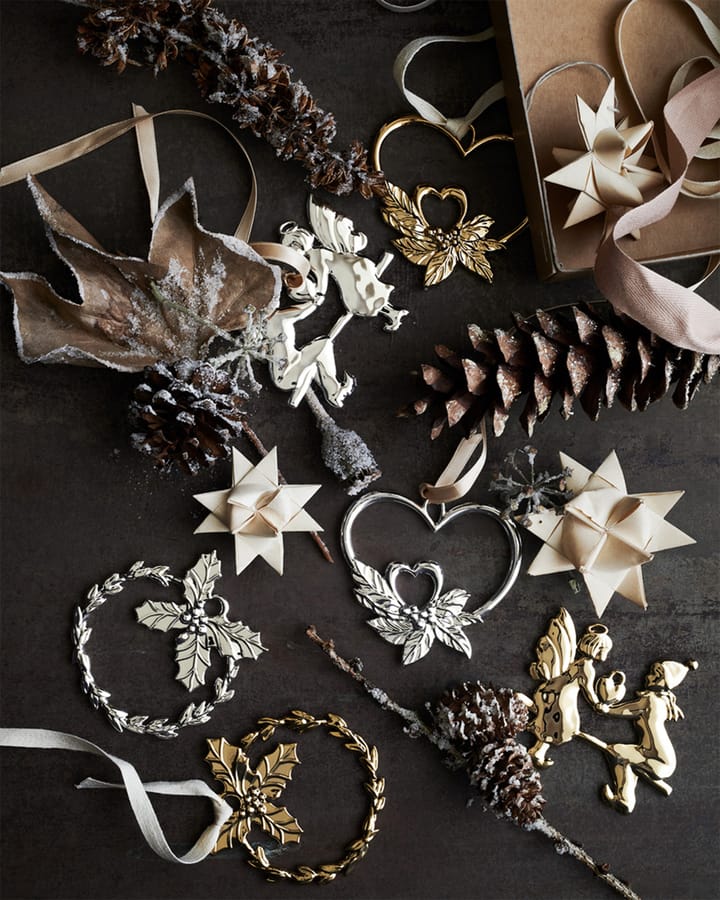 Karen Blixen ハンギング クリスマスオーナメント Holly, Silver plated Rosendahl | ローゼンダール