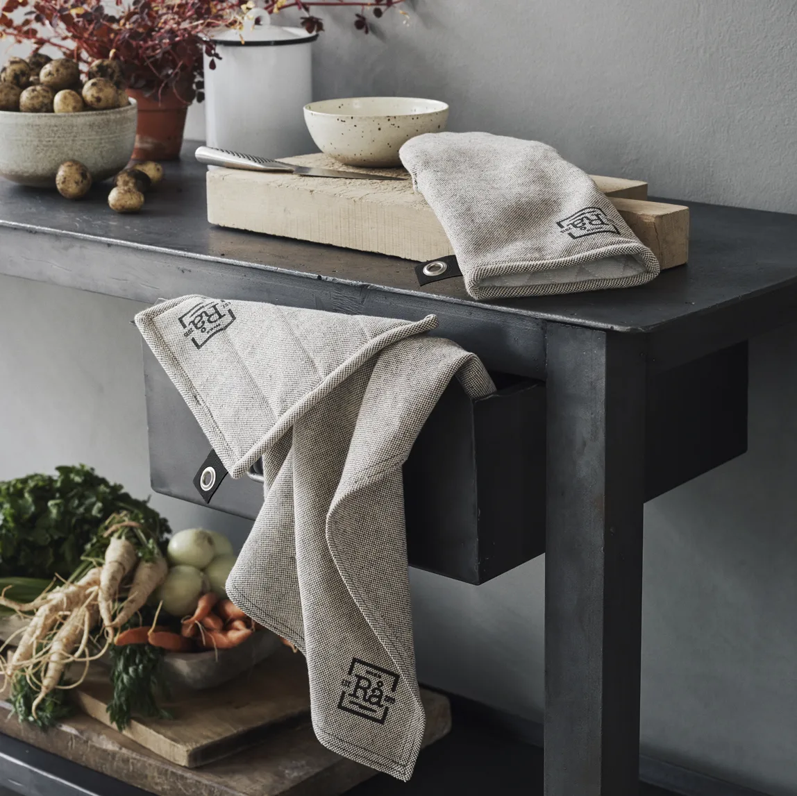 Rå キッチンタオル, Dark grey Rosendahl | ロゼンダール