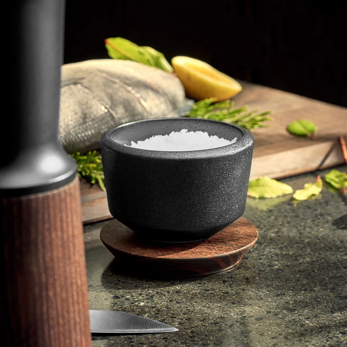 Rosendahl | ロゼンダール からのRå salt cellar 蓋付き 15 cl