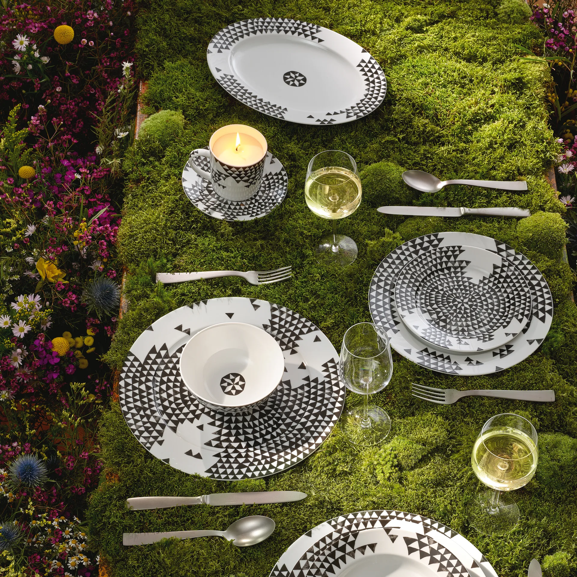 Magic Garden ブラックシーズ ライトi マグ, white-black Rosenthal | ロゼンダール