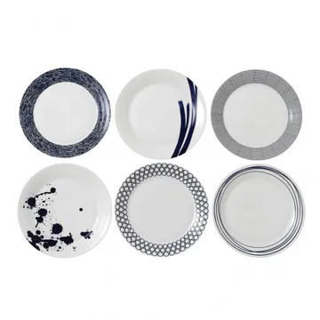 Pacific プレート ブル― 6 ピース - 28 cm - Royal Doulton | ロイヤル ドルトン