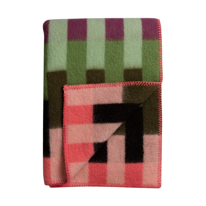 Åsmund bold ブランケット 135x200 cm, Pink-green Røros Tweed