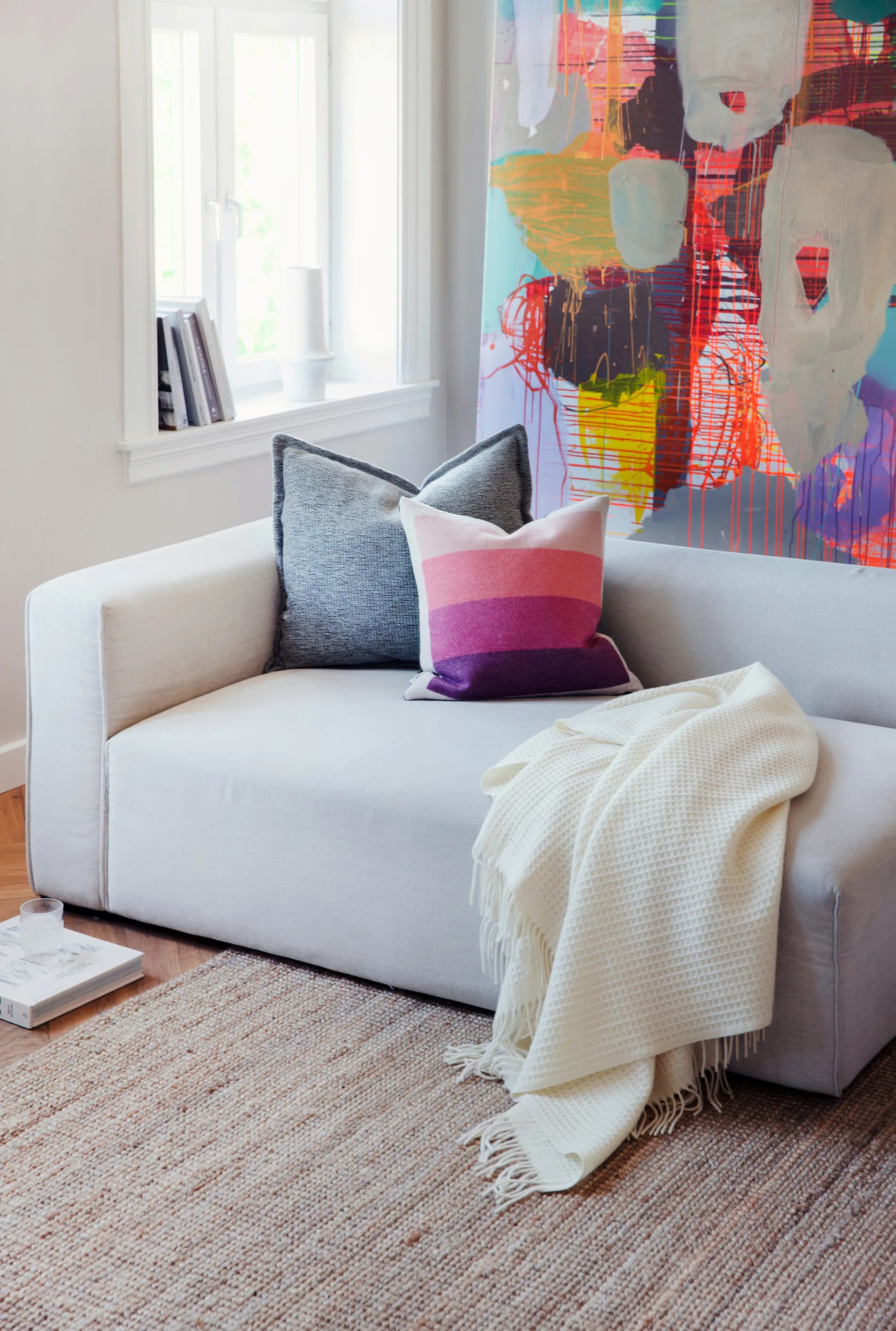 Åsmund bold クッション 50x50 cm, Pink-green Røros Tweed