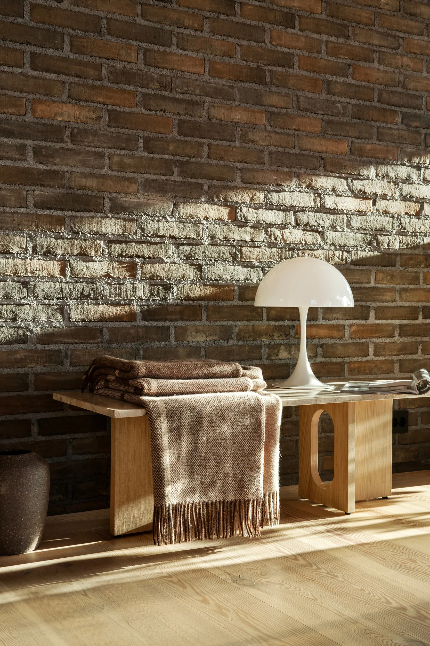 Filos スロー 145x220 cm, Brown Røros Tweed