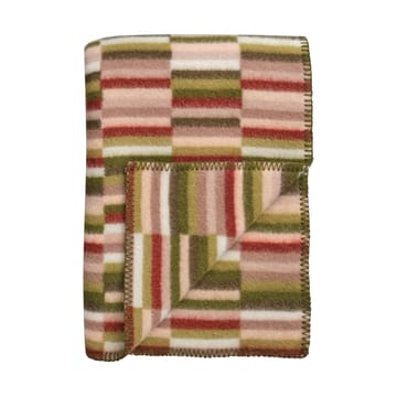 Ida ブランケット 135x200 cm - Olive burgundy - Røros Tweed
