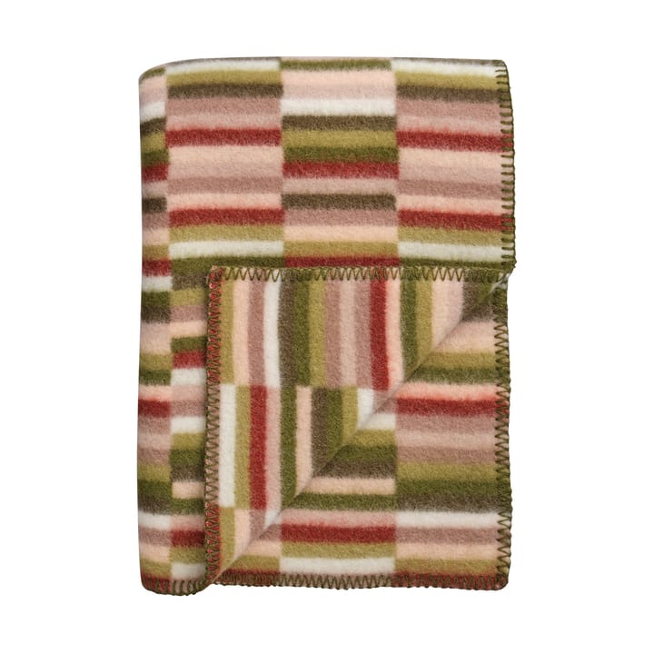 Ida ブランケット 135x200 cm, Olive burgundy Røros Tweed