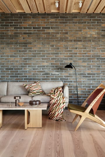 Ida ブランケット 135x200 cm - Olive burgundy - Røros Tweed