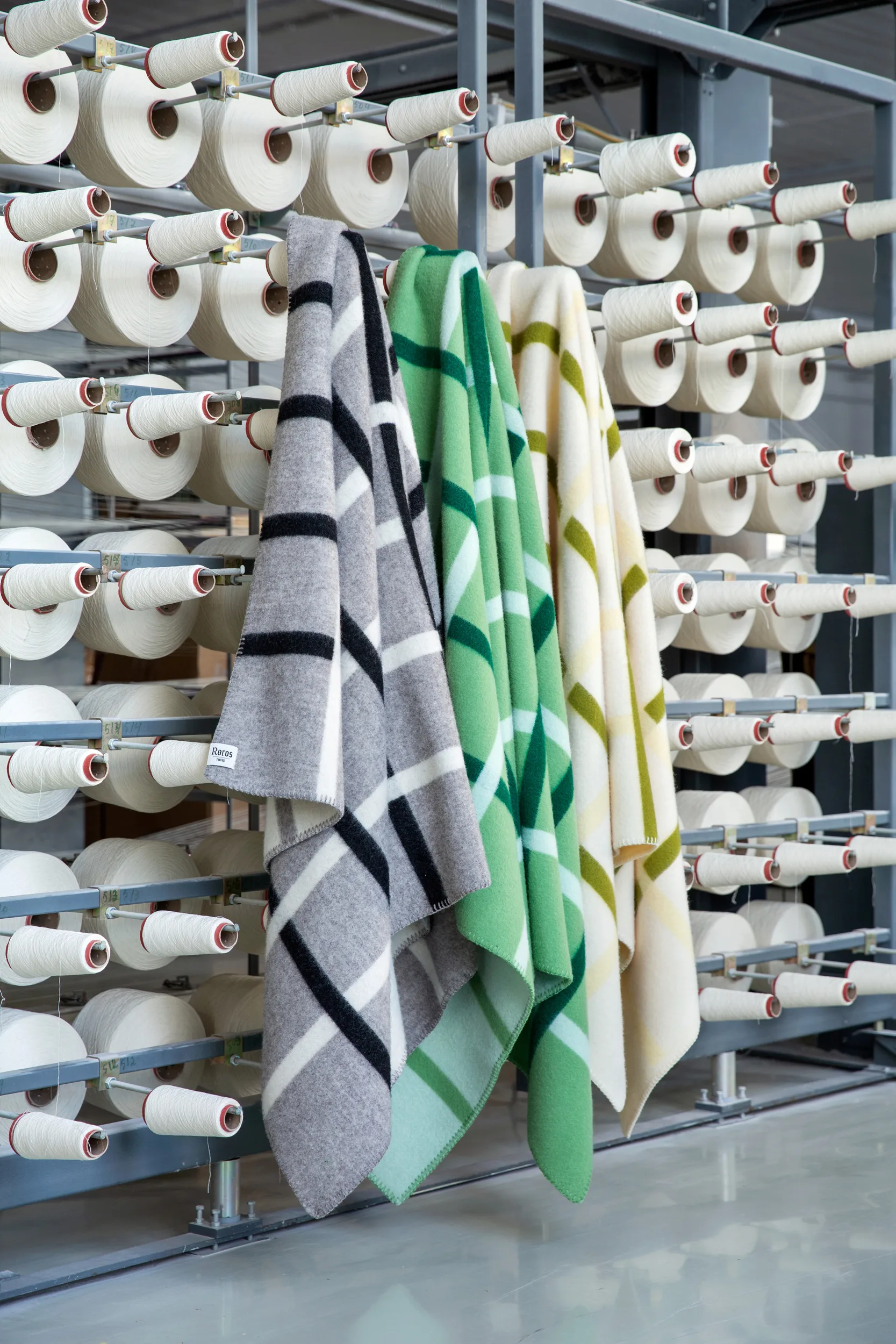 Knut ブランケット 135x200 cm, Lime Røros Tweed