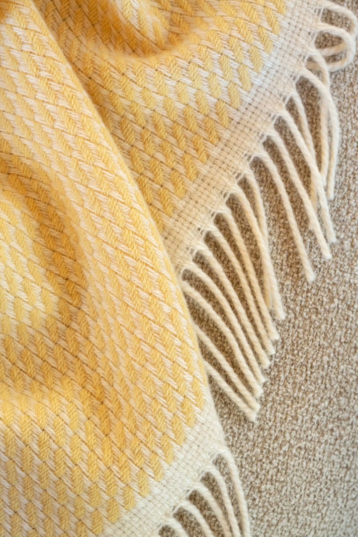 Mello スロー 150x210 cm, Lemon yellow Røros Tweed