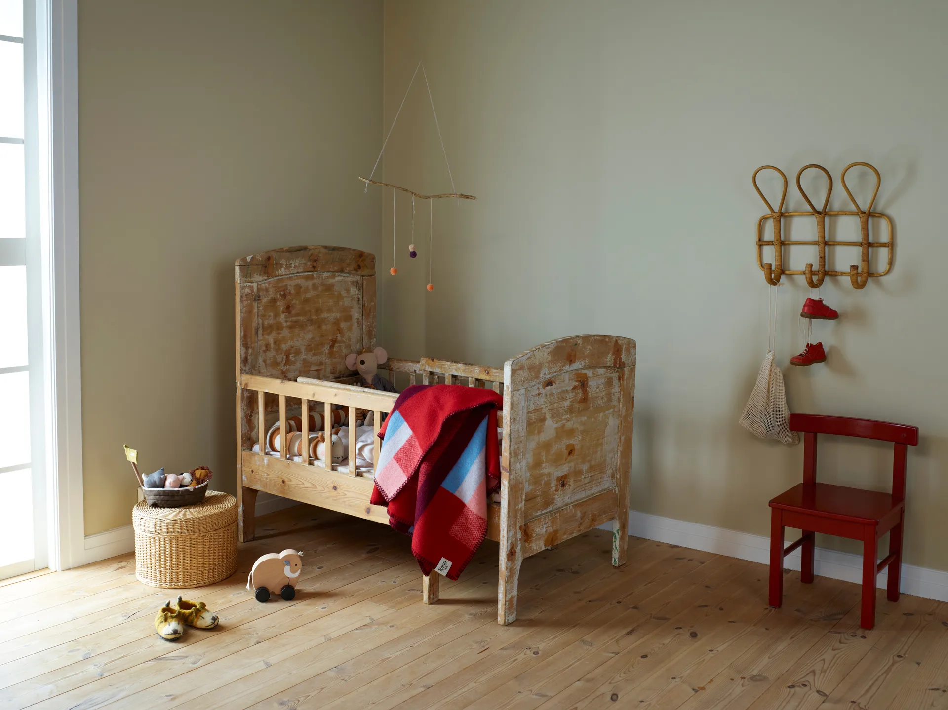 Mikkel ブランケット 135x200 cm, Red Røros Tweed