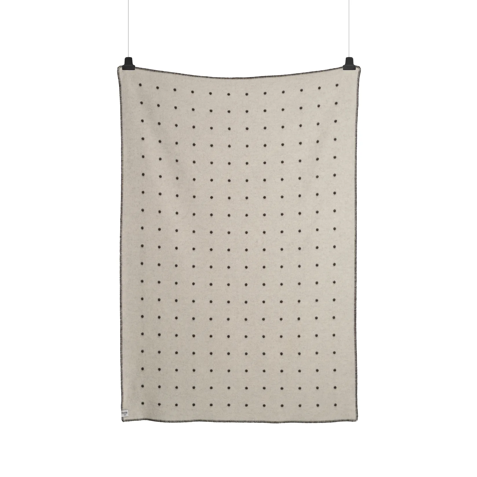 Pastille ブランケット 135x200 cm, Black and white Røros Tweed