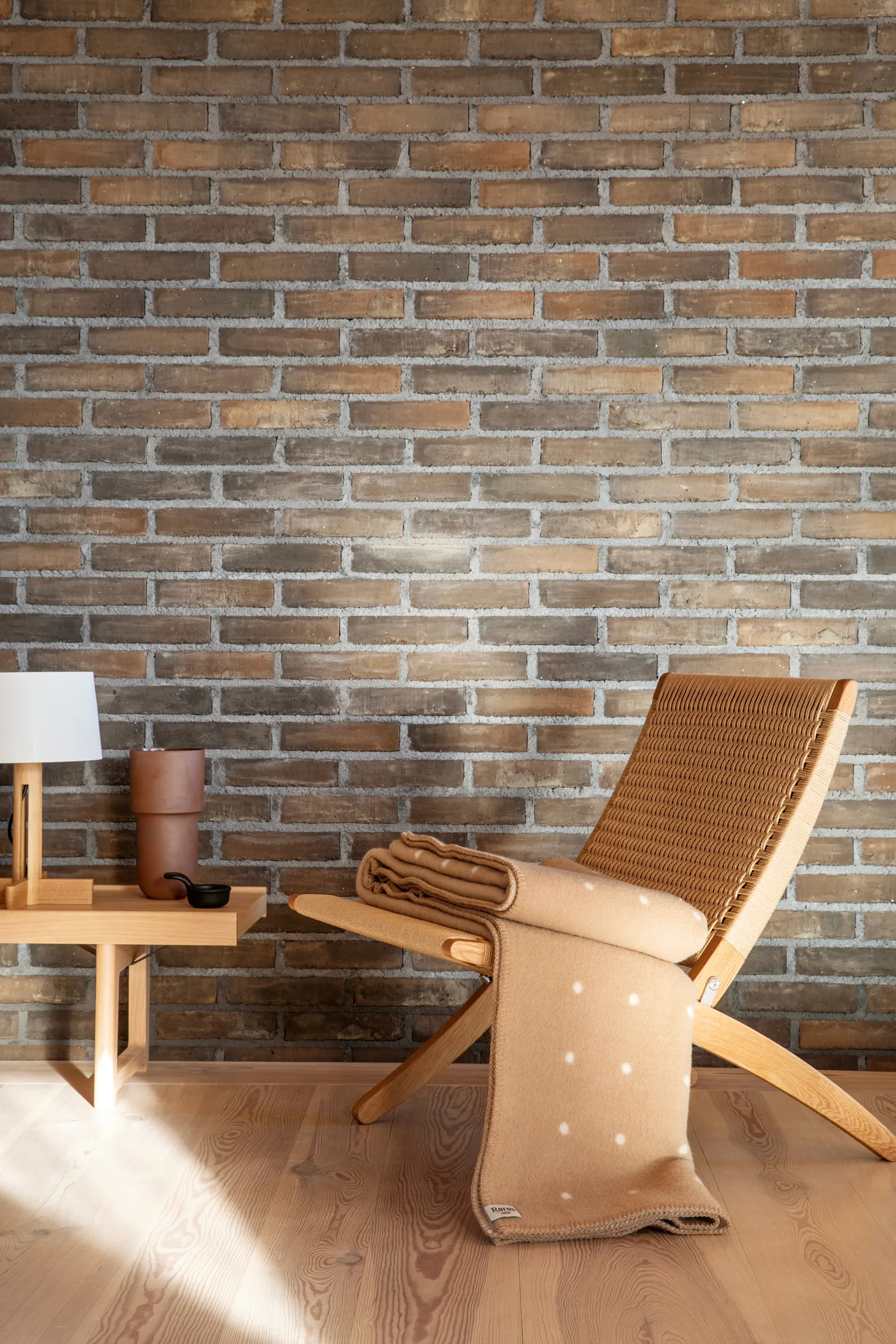 Pastille ブランケット 135x200 cm, Mushroom Røros Tweed