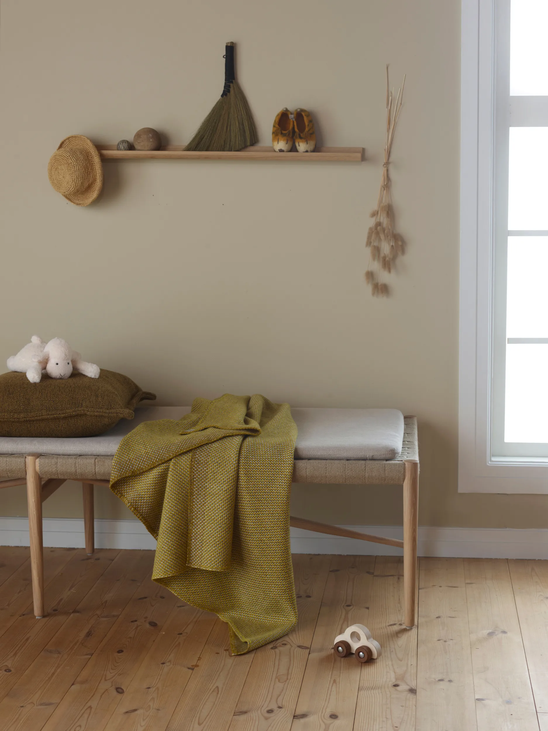 Una ブランケット 150x200 cm, Ochre Røros Tweed