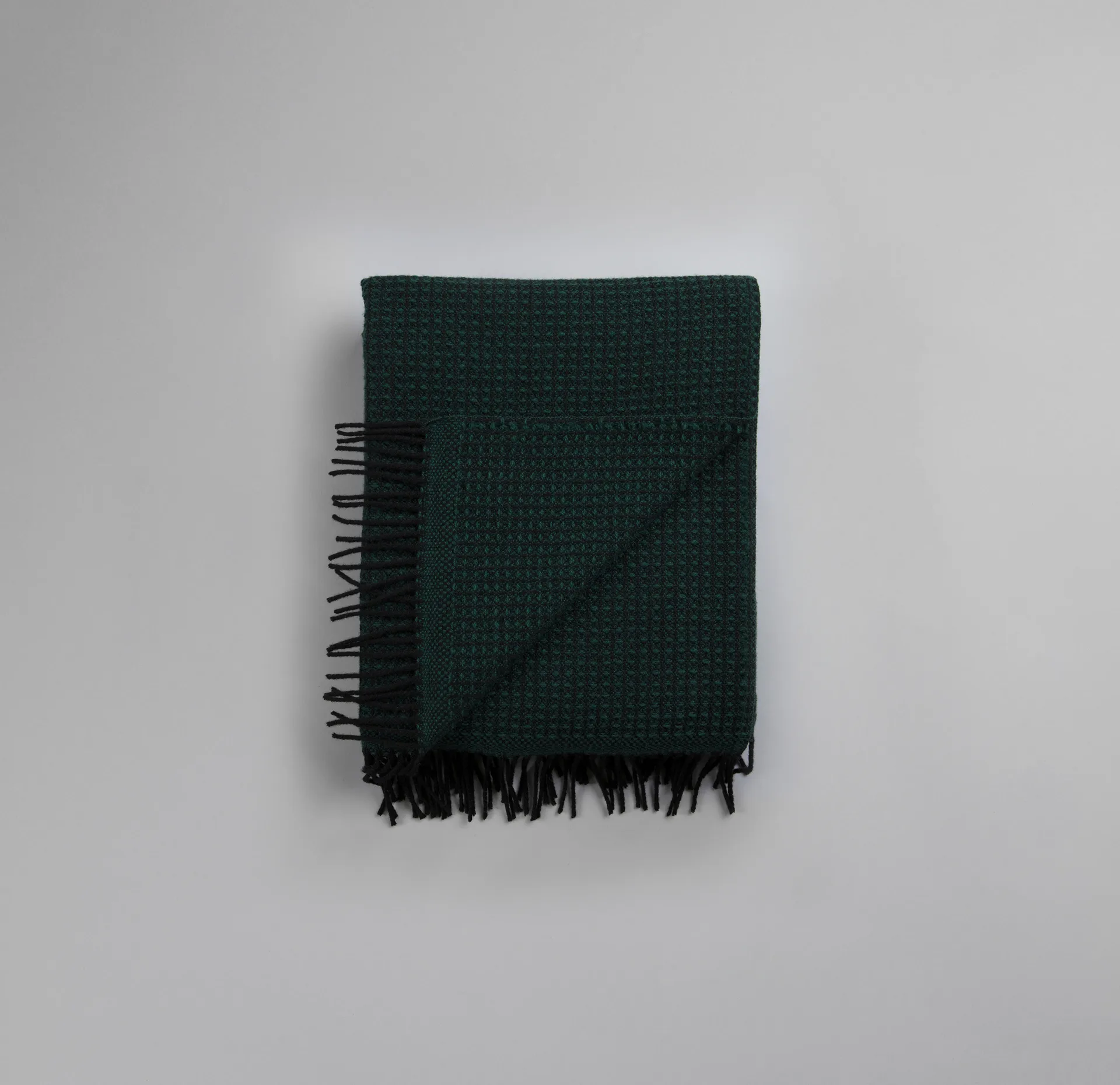 Vega スロー 150x210 cm, Dark green Røros Tweed