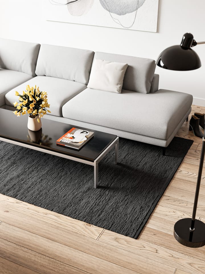 コットンラグ  140x200 cm, Charcoal Rug Solid | ラグソリッド