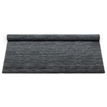 レザー ラグ  140x200 cm - dark grey (dark grey) - Rug Solid | ラグソリッド