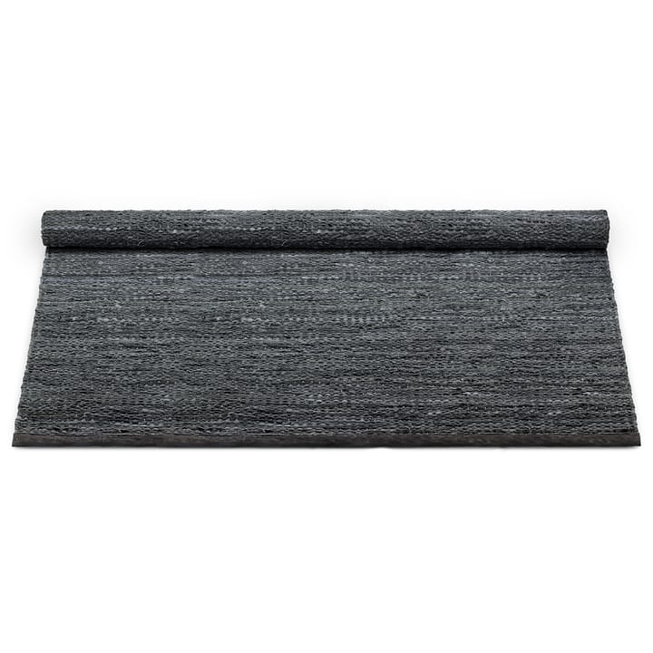 レザー ラグ  140x200 cm - dark grey (dark grey) - Rug Solid | ラグソリッド