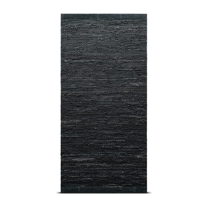レザー ラグ  140x200 cm - dark grey (dark grey) - Rug Solid | ラグソリッド
